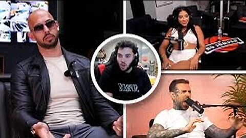 Adin Ross introduces Adam 22 & Lena The Plug To Andrew Tate