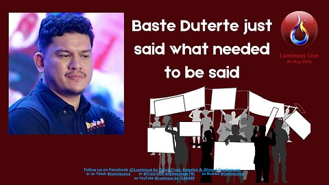 Baste Duterte just said what needed to be said