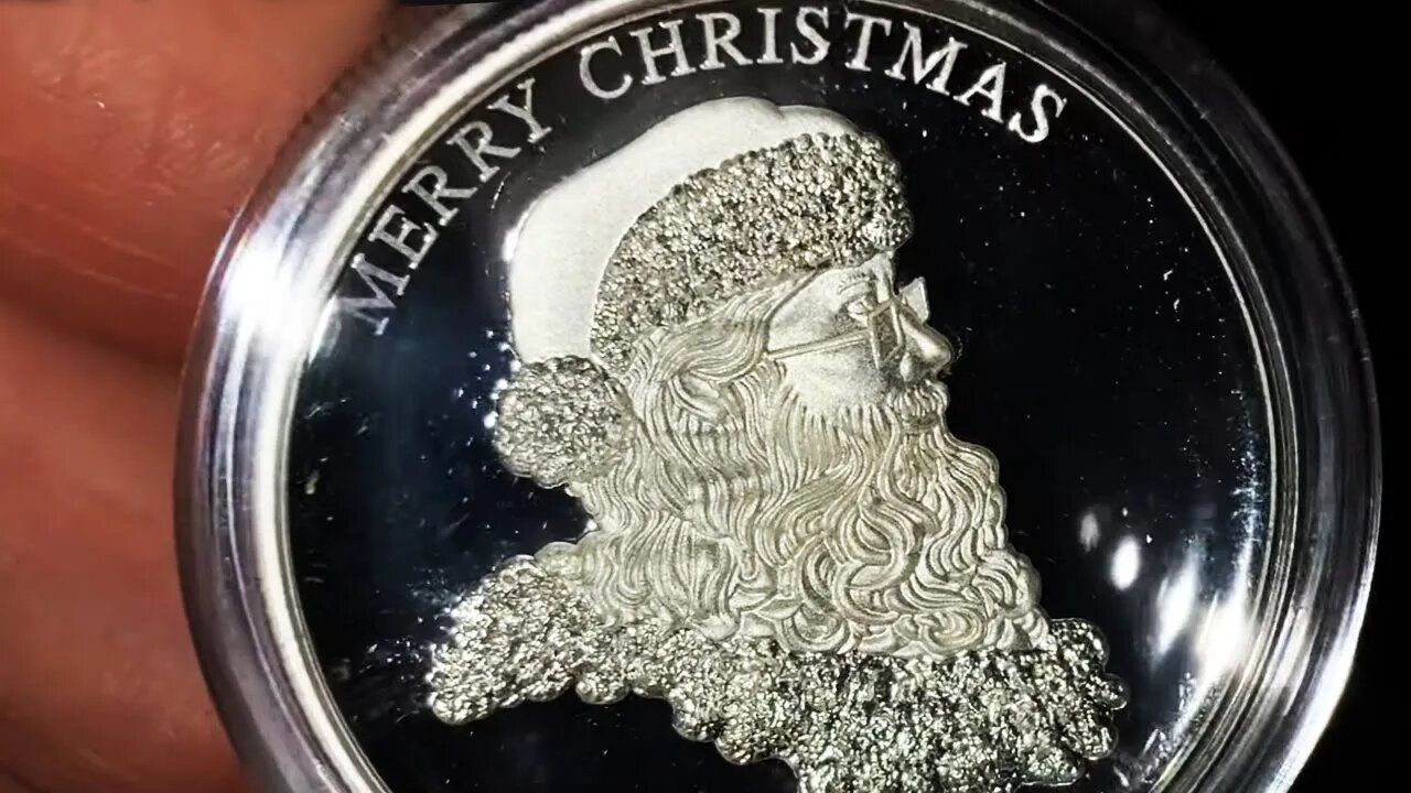 Santa Clause In High Relief SILVER!