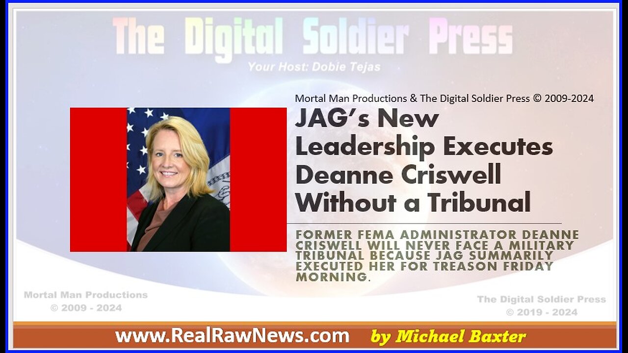 JAG's New Leadership Executes Deanne Criswell Without a Tribunal