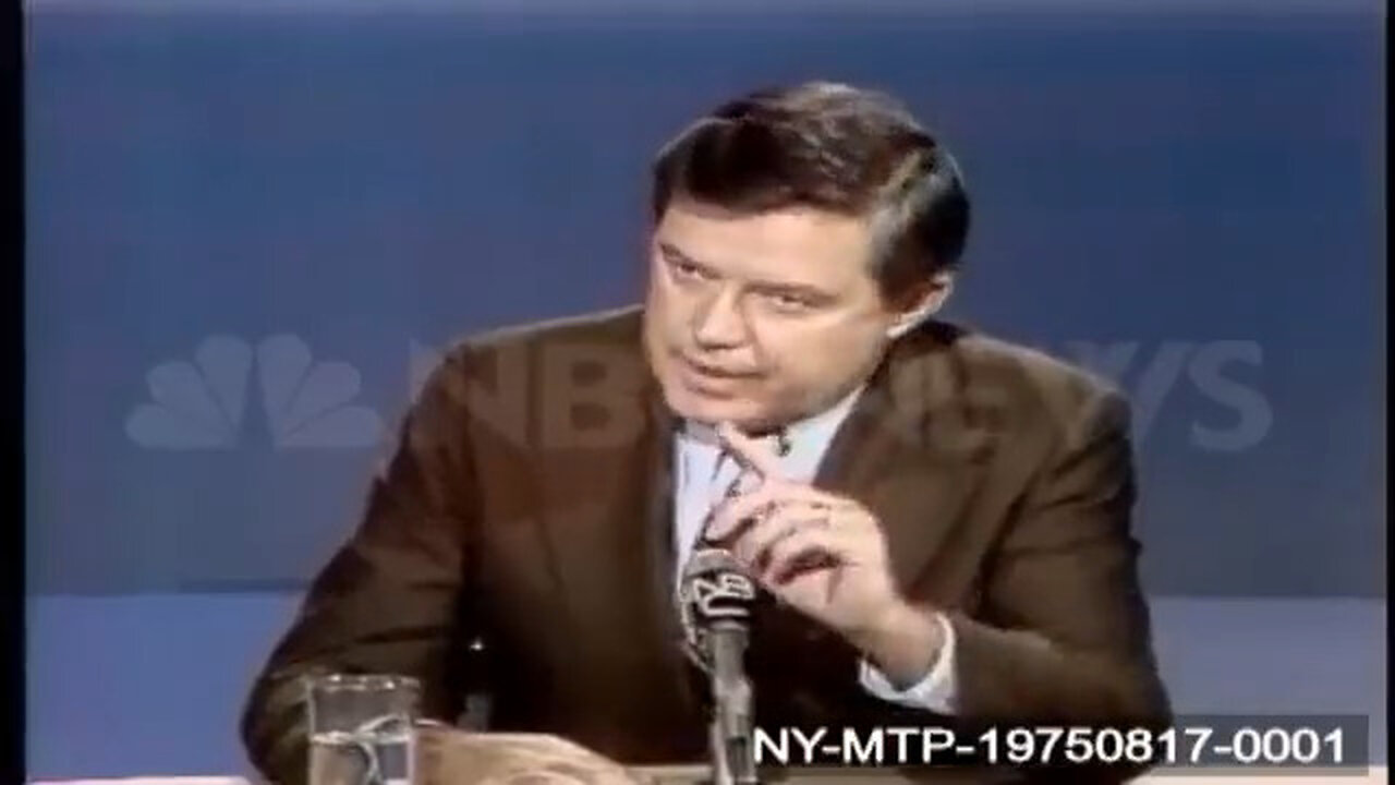 August 17 1975 US Senator Frank Church appeared on NBC's Meet the Press