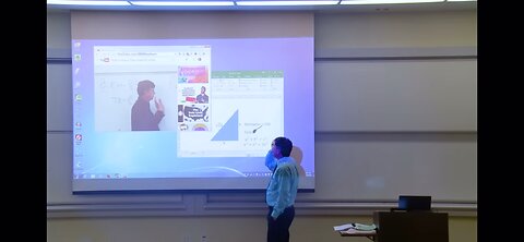 Math Professor Fixes Projector Screen (April Fools Prank)