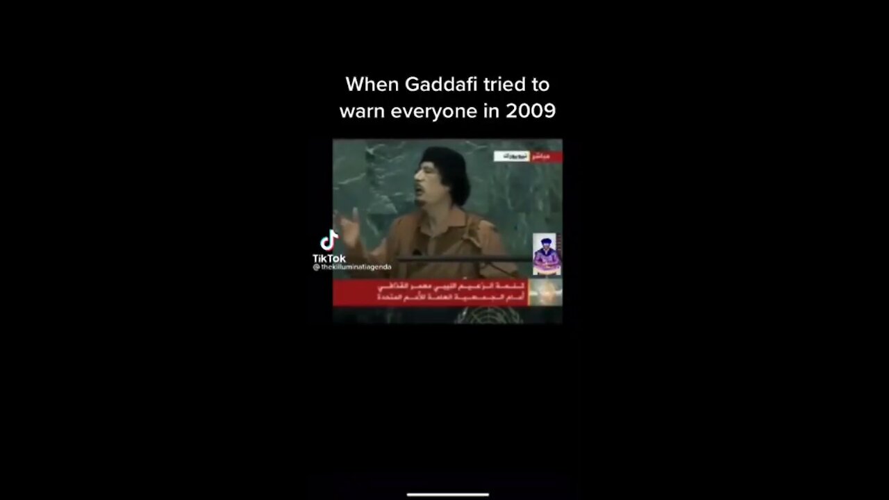 Gaddafi warned us of the vaccine in 2009