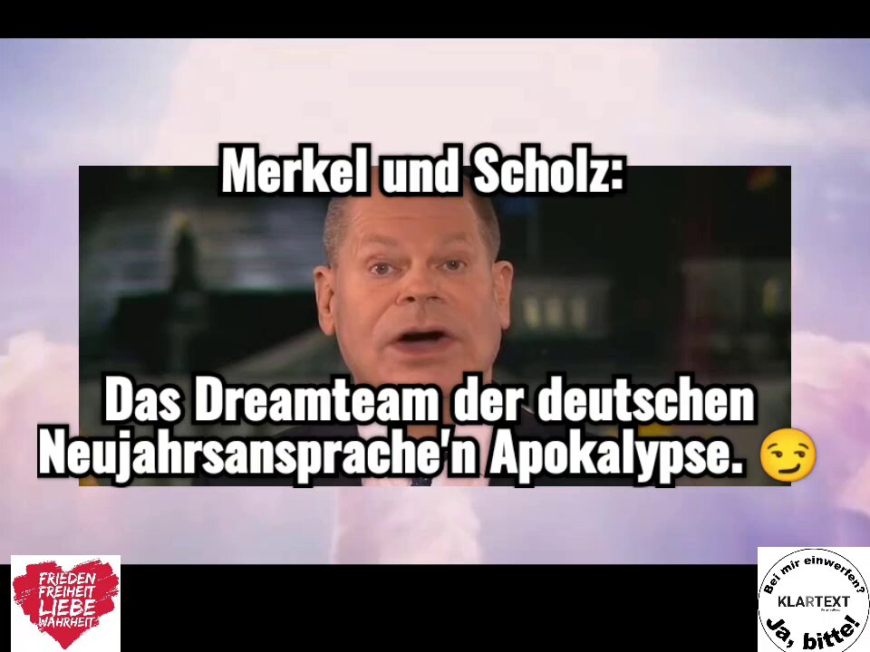 #Merkel und #Scholz live aus dem Bundeskanzleramt in der Neujahrsnacht