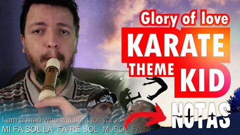 Como tocar GLORY OF LOVE tema de KARATE KID na flauta doce contralto