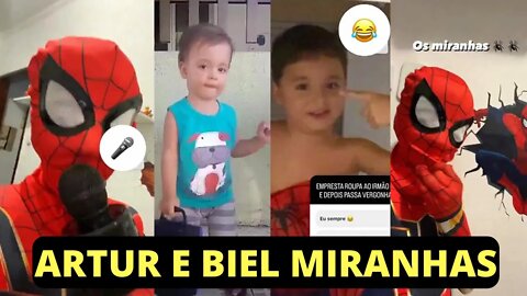 ARTUR E BIEL DE HOMEM ARANHA E VÍDEOS PRECI0SOS DE BIEL MAIS NOVO