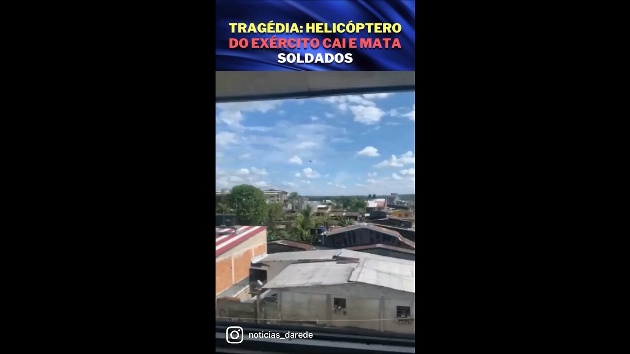 Tragédia: helicóptero do exército cai e mata 4 soldados.