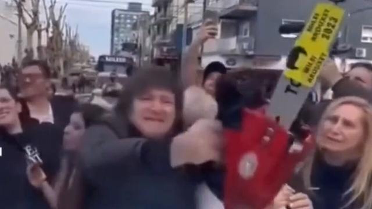 Javier Milei Celebrates Winning Argentinas Presidental Election