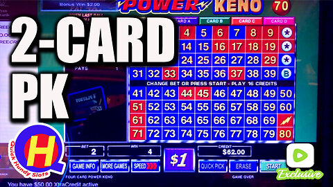 RUMBLE EXCLUSIVE! 2-Card Power KENO! QHS Free Play May: Day 3