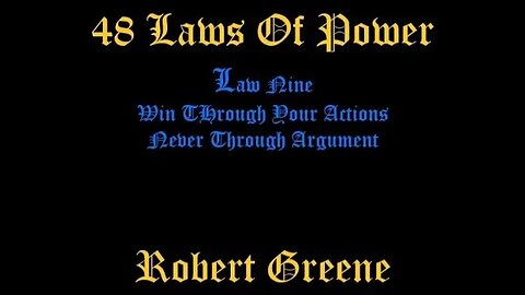 48 Laws Of Power - Law Nine