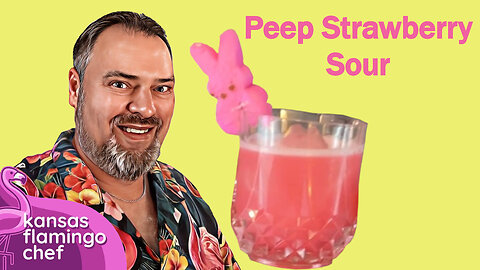 Strawberry PEEP Sour Tequila Cocktail recipe