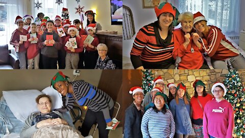 Des lutins de Noël réchauffent le coeur des résidents de l'Oiseau Bleu