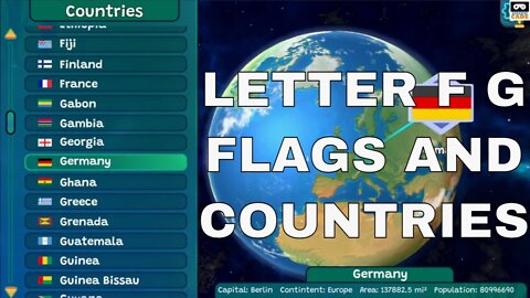 Letter F and G - Flags & Countries