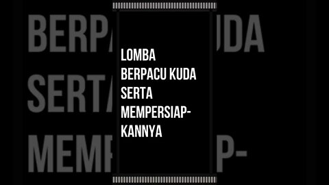 Lomba berpacu kuda serta mempersiapkannya