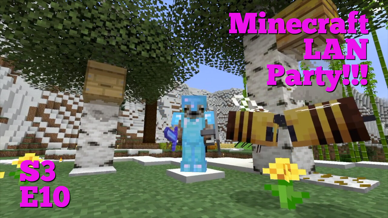 Minecraft LAN Party! Season 3 Episode 10 - The Caves And The Bees