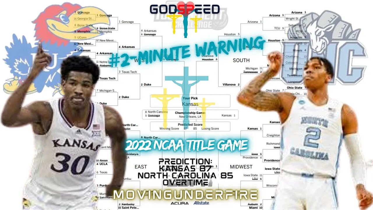 2-MINUTE WARNING: 2022 NCAA Championship Game (UNC vs. KU)