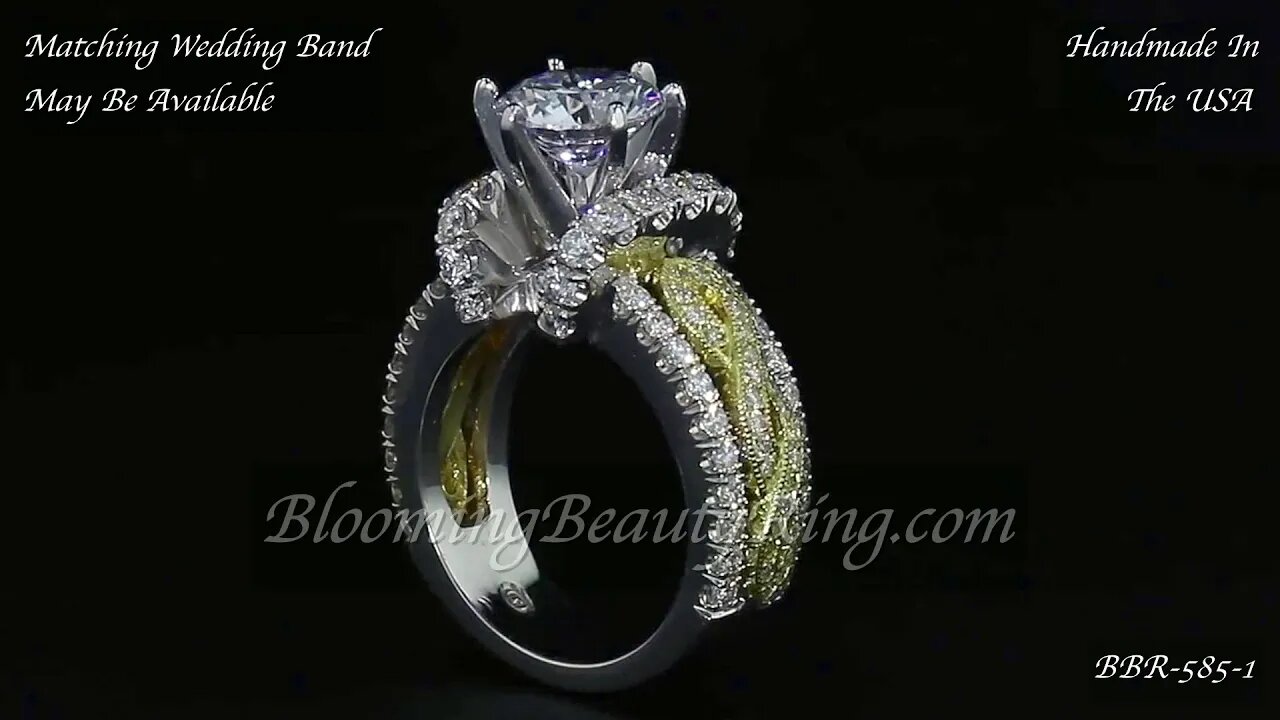 BBR-585-1 Engagement Ring By BloomingBeautyRing com