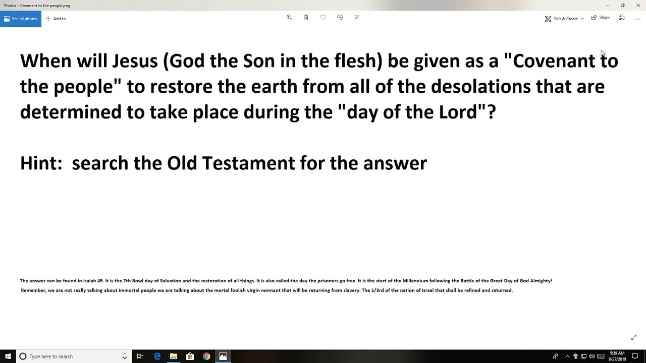 Covenant to the people