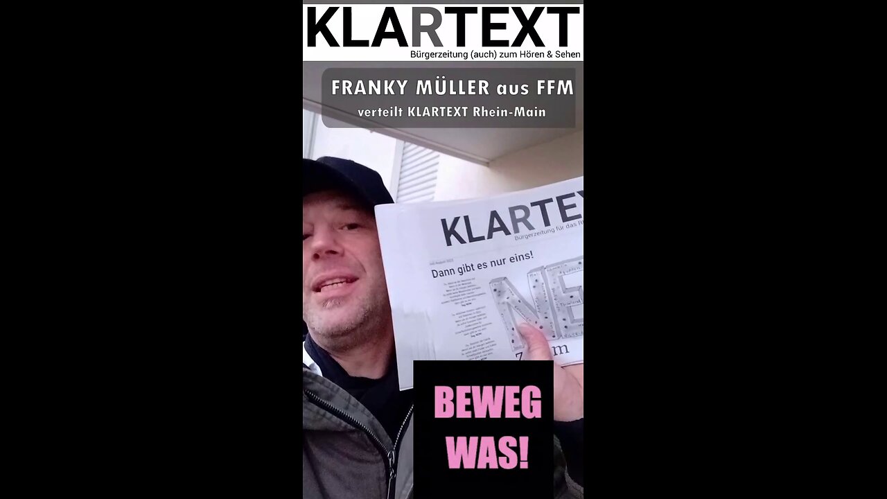 Franky Müller (v. Rhein-Main Gedanken) unterstützt KLARTEXT!