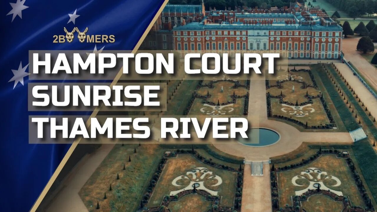 4K HAMPTON COURT PALACE SUNRISE THAMES RIVER BY DRONE DJI MINI 3 PRO #djimini3pro