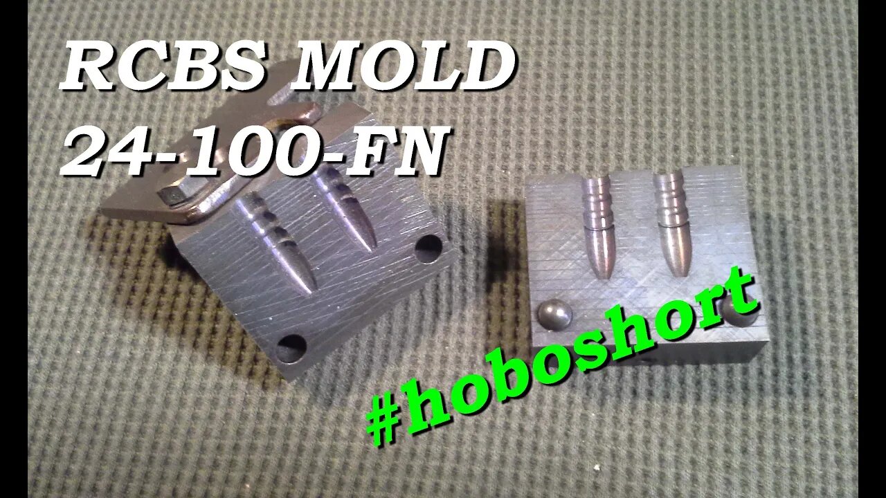 RCBS, 24-100-fn Bullet Mold for use in the .243 Win. Lead or Zinc casting.