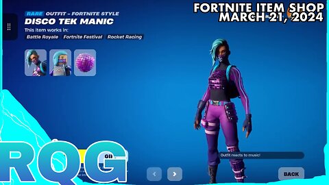 “NEW” DISCO TEK MANIC IS HERE! FORTNITE ITEM SHOP (March 21, 2024)