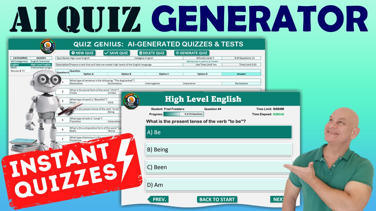 How To Create An AI-Generated Quiz Machine In Excel [Free Download]