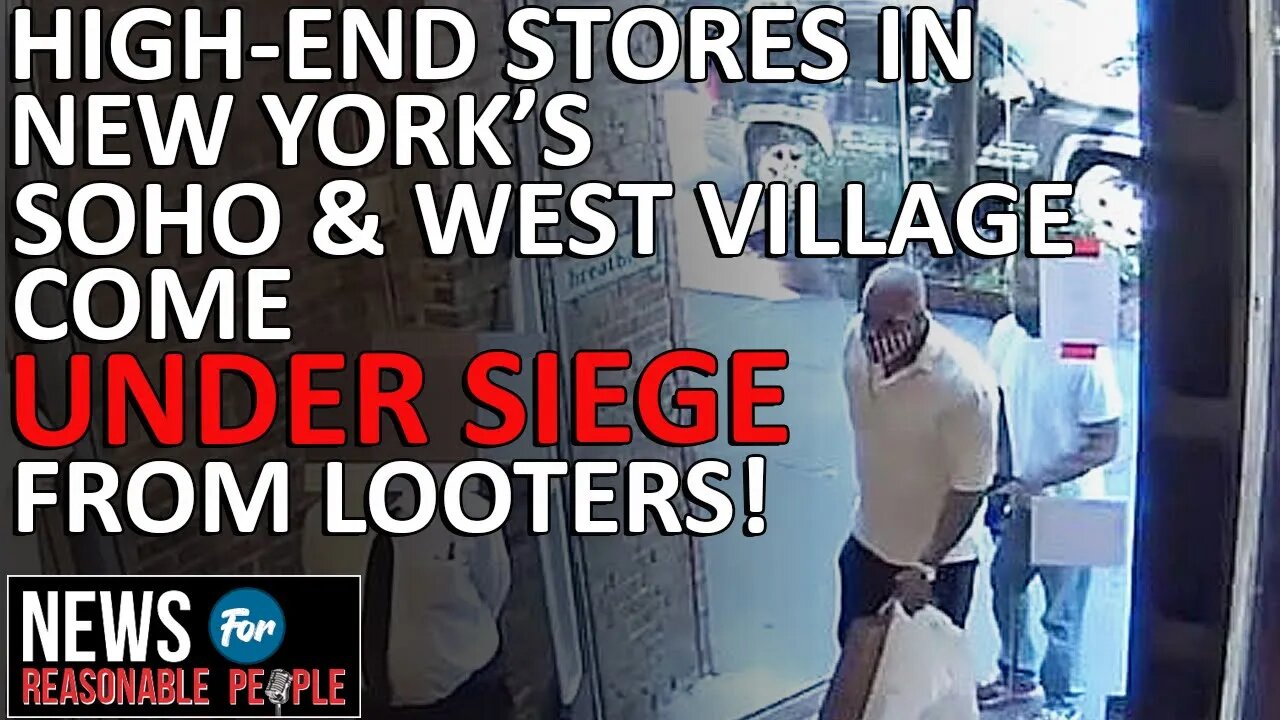 Seven thieves calmly walk out of Lululemon in NYC with $30k worth of goods security does NOTHING