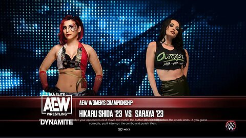 AEW Dynamite Saraya vs Hikaru Shida for the AEW Women’s World Title