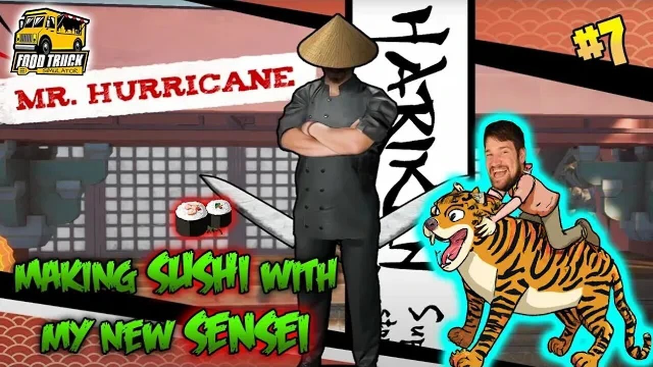 Making Sushi with my New SENSEI! Food Truck Simulator with Mr. Hurricane