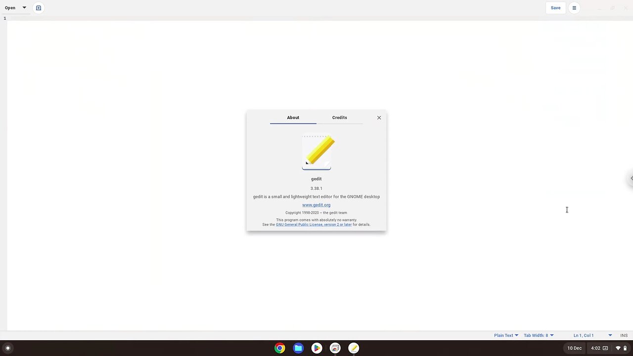 How to install Gedit on a Chromebook