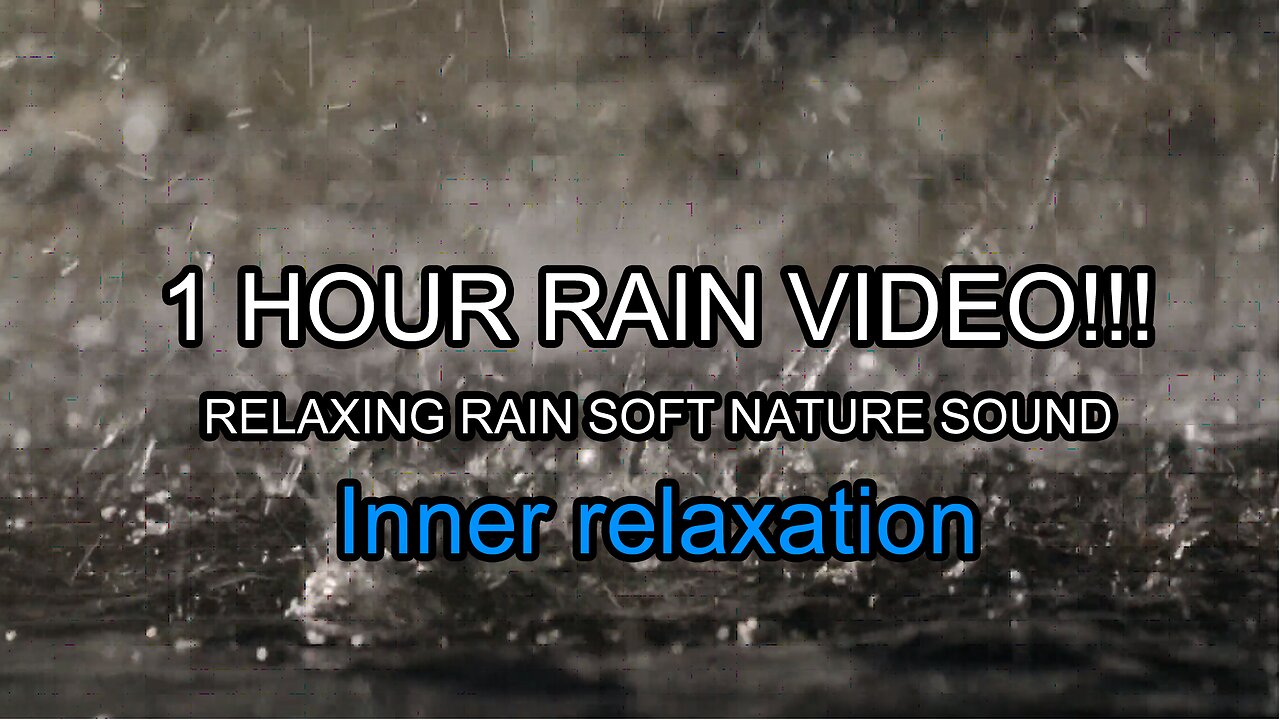 1 Hour of Soft Rain Sound Relaxation, Stress Relief, Deep Sleep, Meditation, Yoga