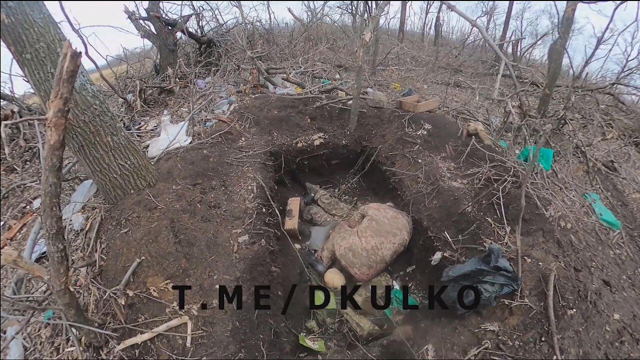 The bodies of the Ukrainian army at the stronghold near Kleshcheevka