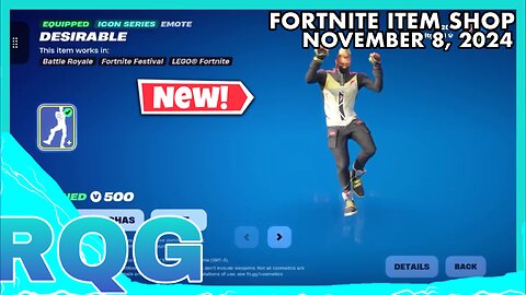 “NEW” DESIRABLE ICON EMOTE IS HERE! FORTNITE ITEM SHOP (November 8, 2024)