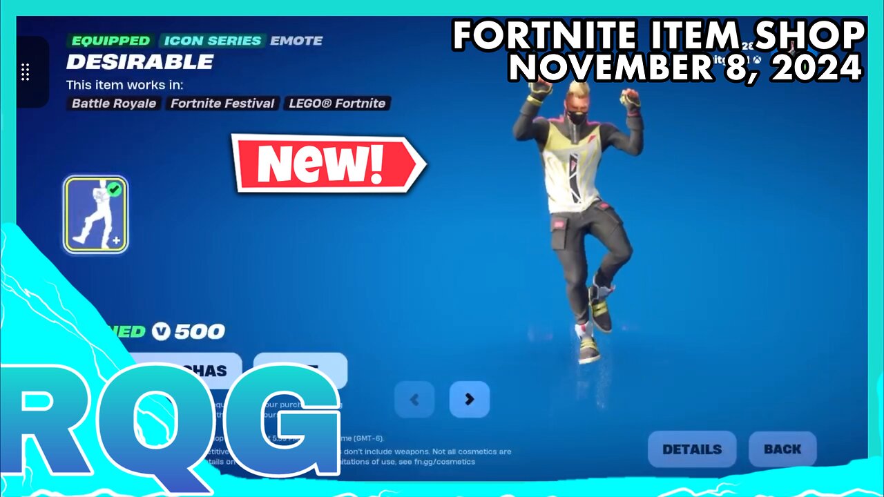 “NEW” DESIRABLE ICON EMOTE IS HERE! FORTNITE ITEM SHOP (November 8, 2024)