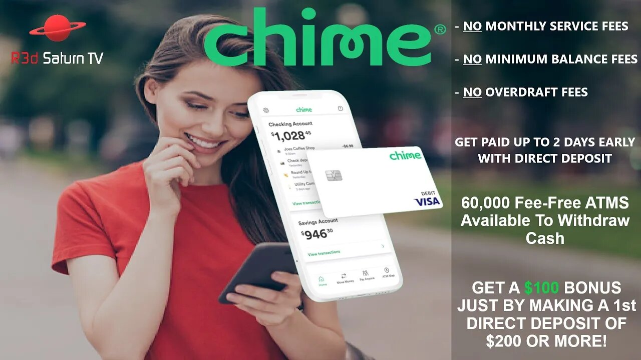 CHIME Bank | Online Checking Account - No Credit Checks & Monthly Fees - $100 Bonus!