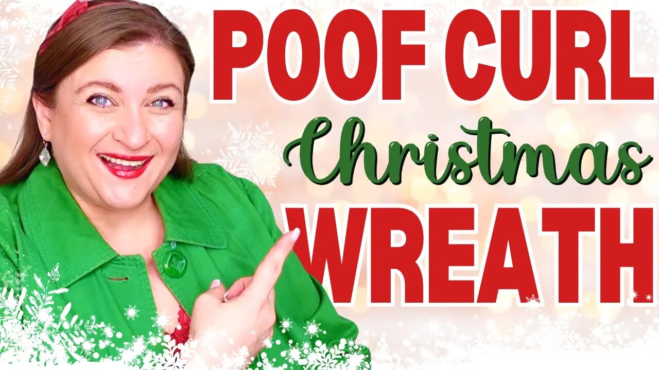 NEW POOF CURL Deco Mesh CHRISTMAS WREATH