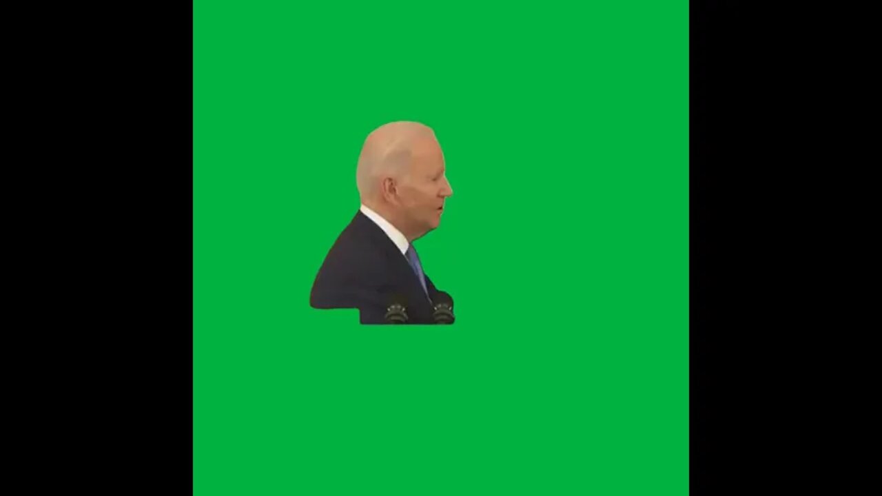 Green Screen –Biden: "Come on, what took so long?"