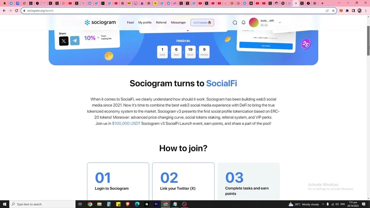 How To Tokenize Your Twitter Profile On Sociogram To Start Earning Free Crypto And A Huge Airdrop?