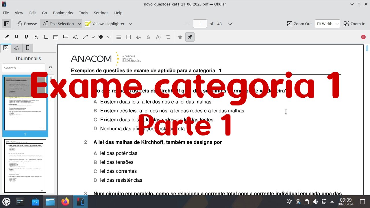 Preparação para o exame de radioamador de categoria 1 - Parte 1