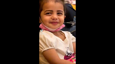 Small baby girl smile