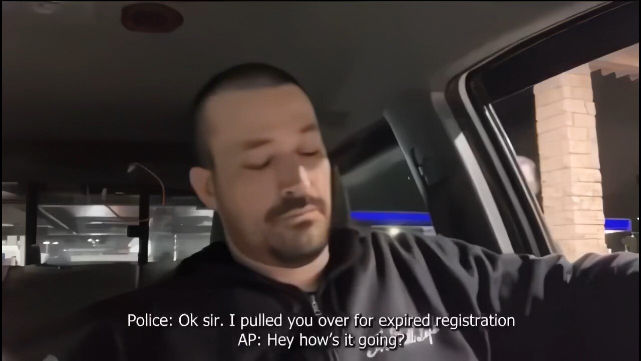 American State National gets stopped by a policy enforcement officer. Way to go