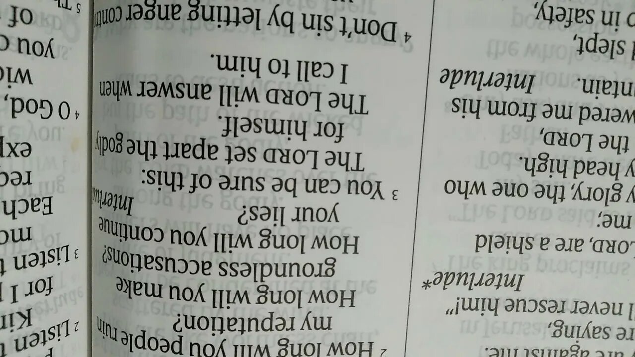 Psalm 4 NLT (Take 1)