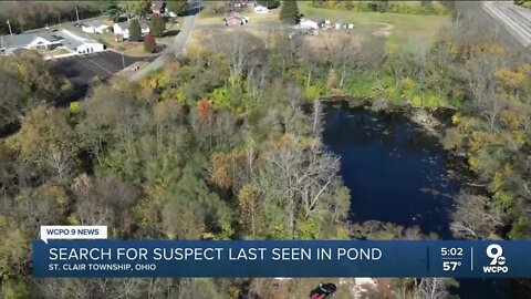 Butler County officials search for suspect who jumped into pond to flee deputies