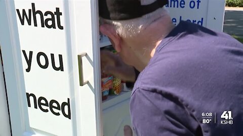 Tiffany Springs Senior Living resident creates food pantry to honor late wife