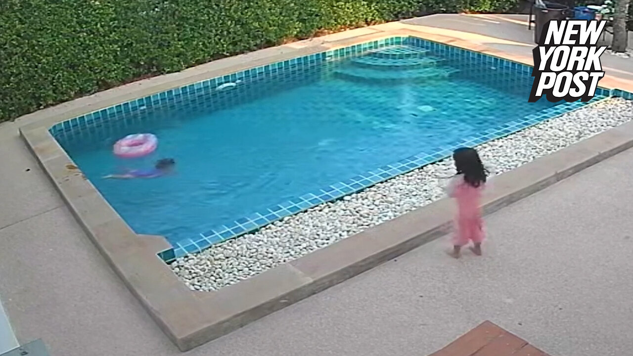 Hero toddler saves little sister from pool drowning