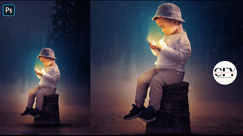 How to Composite Multiple Images In Photoshop I Kids With Mobile I Creative Photo Manipulation I