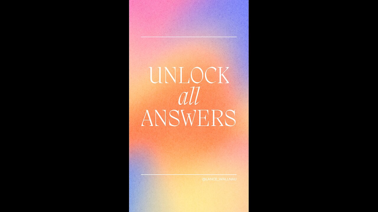 The Key to Unlocking All Answers: Revelations and Anointing