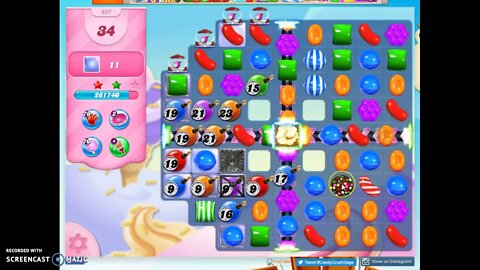 Candy Crush Level 997 Audio Talkthrough, 3 Stars 0 Boosters