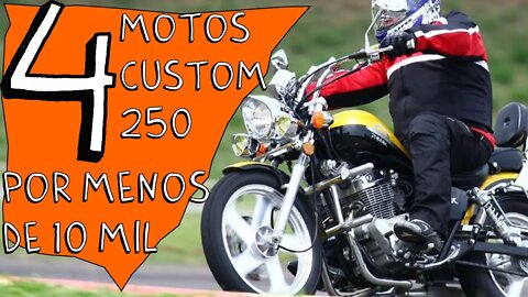 Moto CUSTOM para INICIANTE: 4 motos que estão no BRASIL por menos de 10 MIL